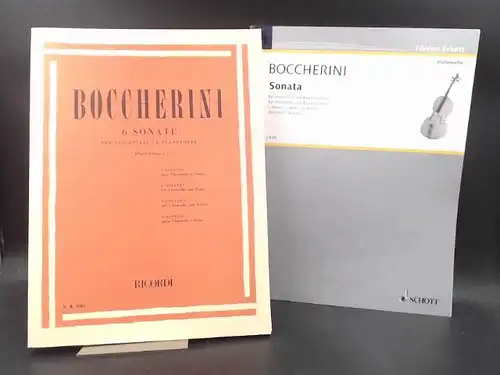 Boccherini, Luigi, Alfredo Piatti (Ed.) und  Gilberto Crepax (Ed.), Rudolf Ewerhart (Hg.), Klaus Storck (Hg.): Luigi Boccherini. 2 Notenbücher zusammen: 1) 6 Sonate per.. 