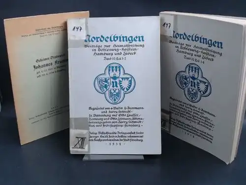 Schmidt, Harry (Hg.) und Fritz Fuglsang (Hg.): Nordelbingen. 2 Bücher: Band 10, Teil 1-2, 3-4 Beiträge zur Heimatforschung.