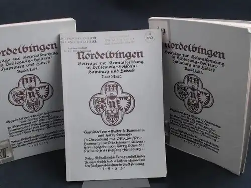 Schmidt, Harry (Hg.) und Fritz Fuglsang (Hg.): Nordelbingen. 3 Bücher: Band 9, Teil II bis IV. Beiträge zur Heimatforschung. 