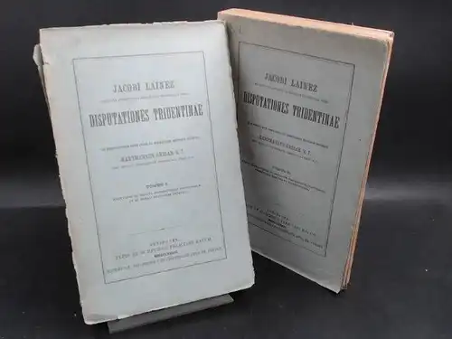 Lainez, Jacobi: Disputationes Tridentinae. Band I und Band II.