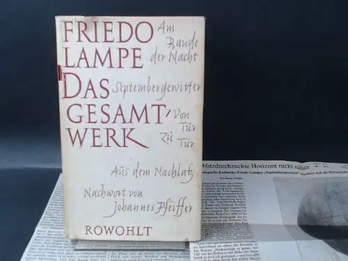 Lampe, Friedo: Das Gesamtwerk: Am Rande der Nacht, Septembergewitter. 