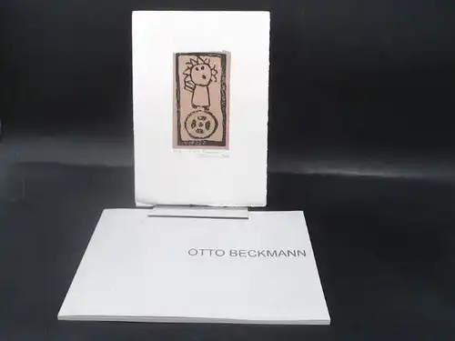 Beckmann, Otto: Selbst-Hamster. Handnummerierte und signierte Grafik (35/40) mit Katalog Otto Beckmann/Nachtstrandungen als Beigabe. 