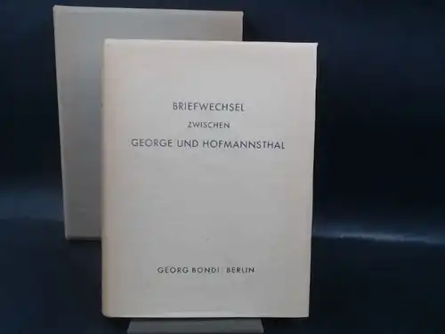 Boehringer, Robert (Hg.): Briefwechsel zwischen George und Hofmannsthal. 
