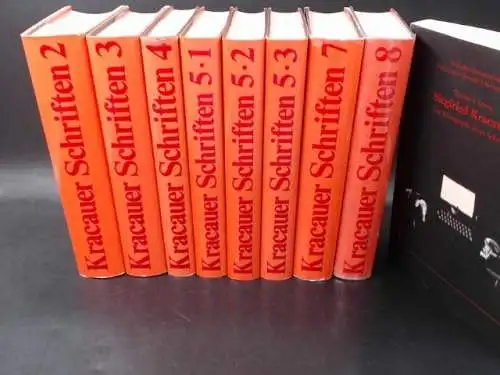 Kracauer, Siegfried: Schriften. Mit 8 von10 Büchern der Reihe (Band 1 und 6 fehlen) und einer Zugabe. 