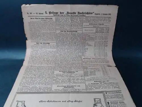 Braunschweiger "Neueste Nachrichten" (Hg.): 1. Beilage der "Braunschweiger Neueste Nachrichten". Unparteiisches Organ für Residenz und Herzogtum Braunschweig. 