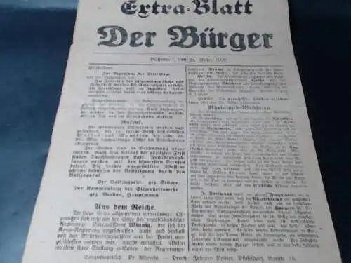 Dr. Albrecht: Der Bürger. Extra-Blatt. 