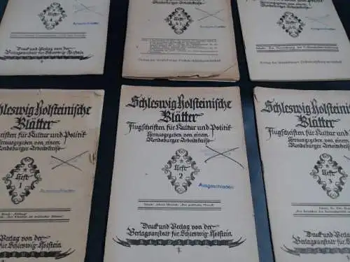 Rendsburger Arbeitskreise (Hg.): Schleswig-Holsteinische Blätter. 6 Hefte zusammen (Heft 1, 2, 3, 4, 5-7, 14-15).