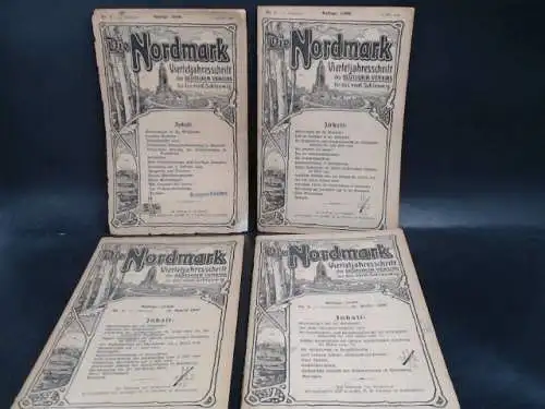 Schröder, N. A. (Hg.): Die Nordmark Heft Nr. 1-4/1909. 12. Jahrgang 4 Hefte zusammen.