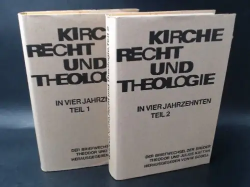 Göbell, Walter (Hg.): Kirche, Recht und Theologie in vier Jahrzehnten. Der Briefwechsel der Brüder Theodor und Julius Kaftan. 
