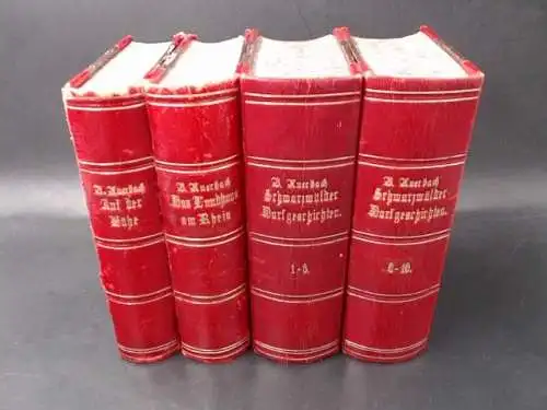 Auerbach, Berthold: Berthold Auerbachs Schriften. 4 Bücher zusammen. 1) Auf der Höhe. 2) Das Landhaus am Rhein. 3) Schwarzwälder Dorfgeschichten. 