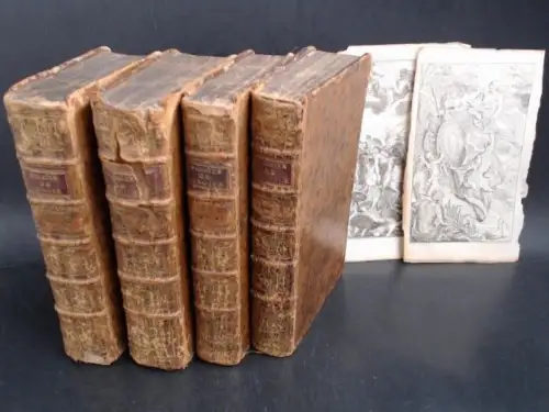 Vergil (Publius Vergilius Maro): Les poésies de Virgile; avec des notes critiques & historiques. Vollständig in 4 Bänden. Nouvelle édition, revue, corrigée, & augmentée. Par le p. F. Catrou, de la Compagnie de Jesus. 