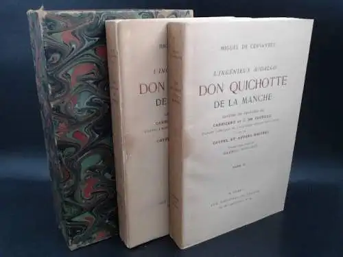 Cervantes, Miguel de: L`ingenieux Hidalgo Don Quichotte de la Manche. Tome I et II / Band 1 und 2. 2 Bücher zusammen. 