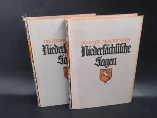 Kahlo, Gerhard (Hg.) und Lutz Mackensen (Hg.): Niedersächsische Sagen. Teil 1 und Teil 2. 2 Bücher zusammen. 