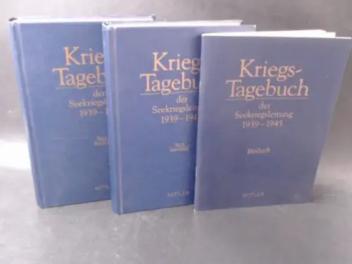 Rahn, Werner (Hg.) und Gerhard Schreiber (Hg.): 2 Bücher und ein Beiheft zusammen: Kriegstagebuch der Seekriegsleitung 1939 - 1945. Band 37: September 1942, Band 62/I: 1. bis 15. Oktober 1944. 