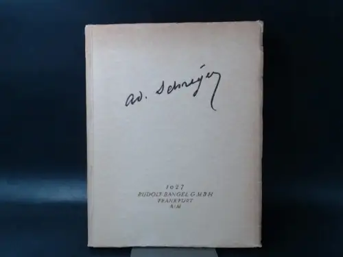 Schreyer, Adolf und Rudolf Bangel G. m b. H. (Hg.): Künstlerischer Nachlass Professor Adolf Schreyer. Katalog 1027. 