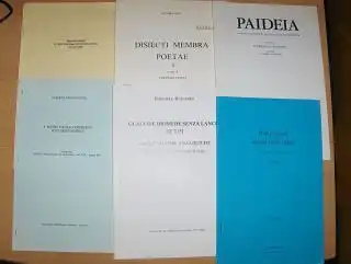 KONVOLUT v. 6 HEFTE IN ITALIENISCH: Aldo Magris "L`anima come necessita e finalita. Per una interpretazione del Timeo" aus d. Academ. delle Scienze di Torino Vol. 114 (1980) 173-198 // Enrico Flores "UNA CORREZIONE A LIVIO ANDRONICO, ODYSS. FR. 24 MOR." a