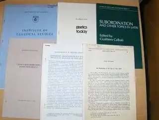 KONVOLUT v. 6 HEFTE IN ENGLISCH: Leslaw Morawiecki "The Beginnings of the Cult of Mars Ultor" Polen 1982 + Widmung 29-37 // Gian Biagio Conte "Love without Elegy: The Remedia amoris and the Logic of a Genre" aus Poetics today (offprint) Durham Univ. 1989 