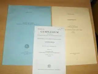 Sartori, Franco: 3 TITELN v. FRANCO SARTORI : 1- DEUTSCH "Venetiae tres : Ein historisches Kontinuum ?" mit 8 Tafeln (dav. Karten) aus GYMNASIUM Zeitschrift...