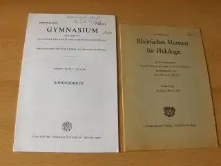 Seeck *, Gustav Adolf: 2 TITELN v. G.A. SEECK: "Die Frage nach der Tugend   (Platon, Cicero, Habermas, Jonas) aus GYMNASIUM Zeitschrift für Kultur.. 