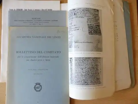Mazzoli *, Giancarlo: KONVOLUT VON 4 TITELN v. G. MAZZOLI : "FELICITAS SILLANA E CLEMENTIA PRINCIPIS" S.257-279 aus ATHENAEUM, N.S. Vol. LV Fasc. III-IV 1977 // "SUL PROTRETTICO PERDUTO DI SENECA: LE EXHORTATIONES" 47 S. abgeschl. aus MEMORIE DELL`INSTITU