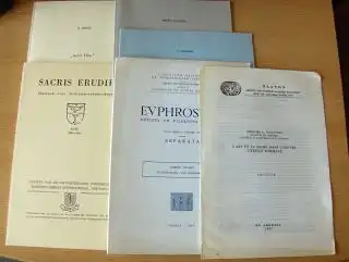 KONVOLUT v. 6 HEFTE IN FRANZÖSISCH: G. A. Tourlides "L`ART ET LE SACRE DANS L`OEUVRE LYRIQUE D`HORACE" Griechenland, 1987 S.111 113 // Robert Duthoy "Trimalchiopolis:.. 