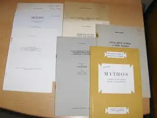 KONVOLUT VON 8 HEFTE GRIECHEN u. BYZANTINISTIK in ITALIENISCH. : Klaus Meister * "ANNIBALE IN SILENO" 9 S. (abgeschl.) aus "Maia" Anno XXIII, 1971 (Klammern rostig.) // Adriana della Casa "QUOT FUERE IOVES" S.127-156 aus MYTHOS Univ. d. Genova, 1970 // BR