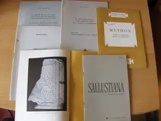 KONVOLUT VON 6 HEFTE in ITALIENISCH. : ANNA LUISA CASTELLI "LA TECNICA IMITATIVA DI PERSIO VISTA NELLE SUE CARATTERISTICHE E IN RIFERIMENTO ALLA II SATIRA" Rendiconti Vol.LX, 1972 S.42-60 // RENATO RONCALI "MARCI MUNICIPEM" Univ. di Bari, 1973 4 Seiten / 