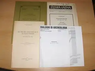 KONVOLUT VON 4 HEFTE BIBLIOGRAPHIE / BUCHWESEN / LITERATUR in ITALIENISCH. : Heft von LITTERAE LATINAE In Memoriam G. Krause 16 Seiten, 1976 + 1 AUTOGRAPH // VIKTOR POESCHL "WALTER F. OTTO E KARL KARL REINHARDT" Ac. Naz. d. Lincei, Classe Di Lettere e Fil