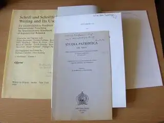 KONVOLUT VON 4 HEFTE (DEUTSCH) mit JE EINE WIDMUNG: L. VARADY-BUDAPEST "REVISION DES UNGARN-IMAGE" VON KONSTANTINOS PORPHYROGENNETOS" aus BYZANTINISCHE ZEITSCHRIFT, aus Bd. 82/1989 Beck S.21-58 // Beate Regina Suchla "Zur geplanten Neuedition der Scholia 