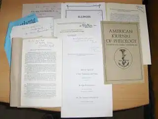 KONVOLUT VON 10 HEFTE GRIECHISCHE u. RÖMISCHE PHILOLOGIE (ENGLISCH.) mit JE EINE WIDMUNG: Werner Beierwales"Unity and Trinity in Dionysius and Eriugena" aus Hermathena 1994, 20.. 