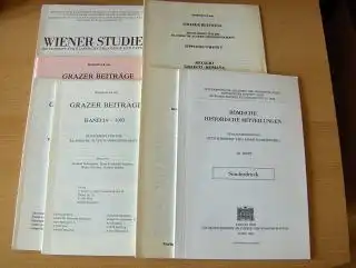 Dalfen *, Joachim: KONVOLUT VON 7 HEFTE AUS ÖSTERREICH: Otto Kresten "Zur...UND ZUM LITERARISCHEN SCHAFFEN DES KRETERS ANGELOS GREGORIOS - ATHANASIOS MONACHOS" aus RÖMISCHE HISTORISCHE...