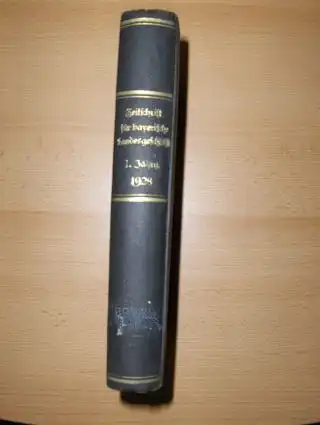 Leidinger (Schriftleitung), Dr. Georg: Zeitschrift für bayerische Landesgeschichte. Erster Jahrgang (I.-1928) *. Herausgegeben ...bei der Bayer. Akademie der Wissenschaften in Verbindung mit der Gesellschaft für fränkische Geschichte. 