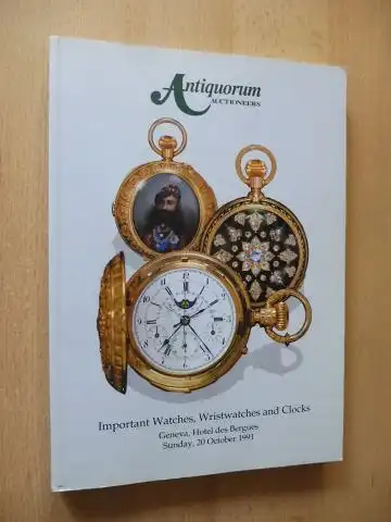 Staehli (Huissier), Me: Antiquorum AUCTIONEERS : Importantes montres de poche, montres-bracelet de collection et pendules // Important Collector`s Watches, Wristwatches and Clocks. Auction Hotel des Bergues, Geneve Geneva Sunday Dimanche , 20 Octobre Octo