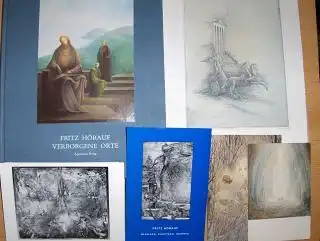 Mason Hemingway (Beitrag), David, Tamara Ralis (Beitrag) und Fritz Hörauf: KONVOLUT FRITZ HÖRAUF : BUCH - Fritz Hörauf VERBORGENE ORTE mit ORIGINAL-GRAPHIK * + 6 POSTKARTEN + 1 PROSPEKTKARTE (siehe Foto). 