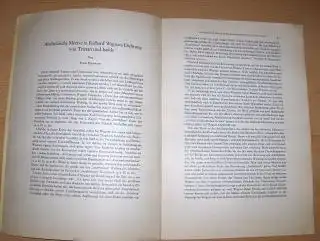 Vetter (Hrsg.), Walther: Franz Egermann: Aischyleische Motive in Richard Wagners Dichtung von Tristan und Isolde -Sonderdruck *. 