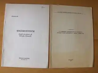 Mariotti, Scevola: 2 TITELN v. S. MARIOTTI : "UN ESEMPIO INOSSERVATO DI "NOMINIS" COMMUTATIO RIFLESSIVA (ILIAS LATINA 946) aus ACTA ANTIQUA ACADEMIAE SCIENTIARUM HUNGARICAET, XXX. Fasc. 1-4 (Budapest 1988) 353-354 // "VERSUS PANOS (ANTH. LAT. 682 R.), 9" 