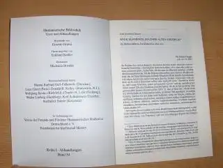 Classen, C. Joachim: NEUE ELEMENTE IN EINER ALTEN DISZIPLIN - Zu Melanchthons De Rhetorica libri tres. Sonderdruck / Estratto aus "Germania latina - Latinitas teutonica...". 