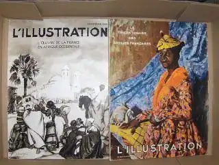 L`Illustration und Versch. Autoren: REVUE L` ILLUSTRATION 2 Numeros Special Colonies Francaises: LE TRICENTENAIRE DES ANTILLES FRANCAISES /  L`OEUVRE DE LA FRANCE EN AFRIQUE OCCIDENTALE. Guadeloupe - Martinique - Guyane / Senegal - Cote d` Ivoire et autre