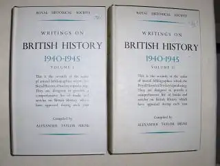 Milne (Compiled), A. Taylor: WRITINGS ON BRITISH HISTORY 1940-1945. 2 Volumes *. A Bibliography of books and articles on the history of Great Britain from about 400 A.D. to 1914, published during the years 1940-45 inclusive, with an Appendix containing a 