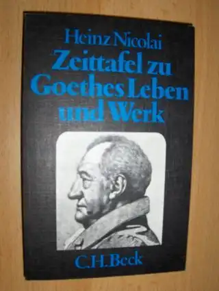 Nicolai, Heinz: Zeittafel zu Goethes Leben und Werk *. 