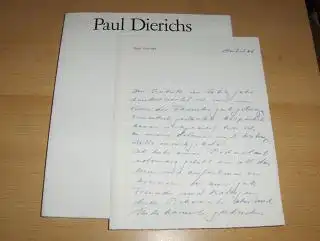 Dierichs *, Paul und Mitarbeiter Dierichs: Paul Dierichs zu seinen 75. Geburtstag von seinen Mitarbeitern. + AUTOGRAPH (BRIEF) *. Beiträgen u.a. von Peter Gercke, Max Imdahl, Norbert Kunisch, Hans Kilian. 