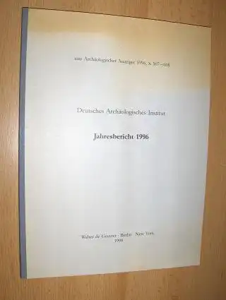 Jahresbericht 1996 *. Sonderdruck. 