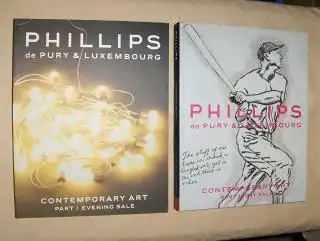 PHILLIPS de PURY & LUXEMBOURG Contemporary Art *. Part I (Evening Sale) + Part II (Day Sale) . 2 Bände. New York, 12 & 13 November, 2001. 