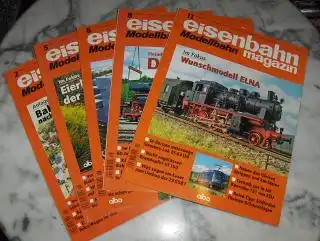 Teloeken (Verleger), Alf: eisenbahn magazin Modellbahn. 5 versch. Exemplare oder Hefte *. Deutschsprachige Monats-Zeitschrift für alle Freunde der Eisenbahn und Modellbahn. 