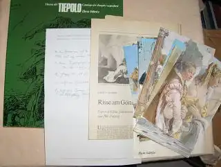 Rizzi, Aldo: Mostra del TIEPOLO Catalogo dei disegni e acqueforti *. + 12 gr. farb. TIEPOLO-POSTKARTEN. Udine / Celebrazioni tiepolesche Villa Manin di Passariano 1971. 