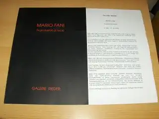 Heißenbüttel, Dietrich: MARIO FANI *. Frammenti di Luce. 