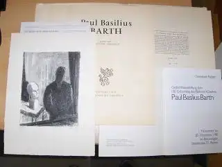 Bessenich (Text), Wolfgang: Paul Basilius BARTH   MONOGRAPHIE (MAPPE *) MIT OR. LITHOGRAPHIE + BROSCHUR (Gemeinde Riehen   Gedächtnisausstellung zum 100. Geburtstag des.. 