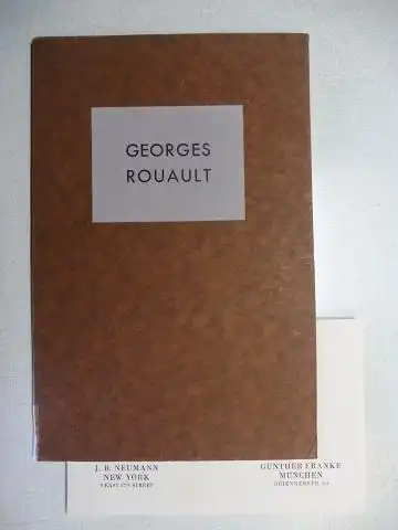 Grohmann, Will, J.B. Neumann and Günther G. Franke: GEORGES ROUAULT MUNICH EXHIBITION 1930 *. THE ARTLOVER LIBRARY, VOLUME FOUR. 