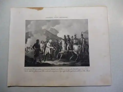 Vogel (?) und R. Fay: NAPOLEON-GRAPHIK: PROVERA WIRD GEFANGEN *. Der General Provera, welcher sich nach der Schlacht von Millesimo in ein altes Castell warf...