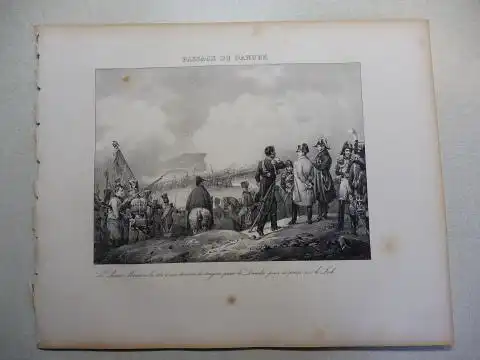 Vogel (?) und R. Fay: NAPOLEON-GRAPHIK: PASSAGE DU DANUBE. Le Prince Murat, a la tete d`une division de dragons, passe le Danube pour se porter sur le Lech. 